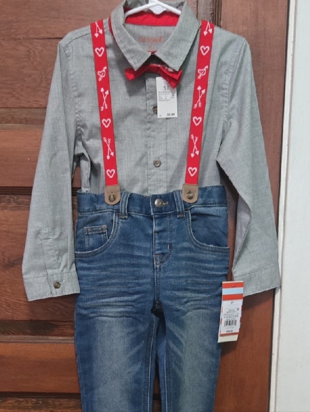 Cat & Jack Kids Jeans And Longsleeve Button Up Shirt